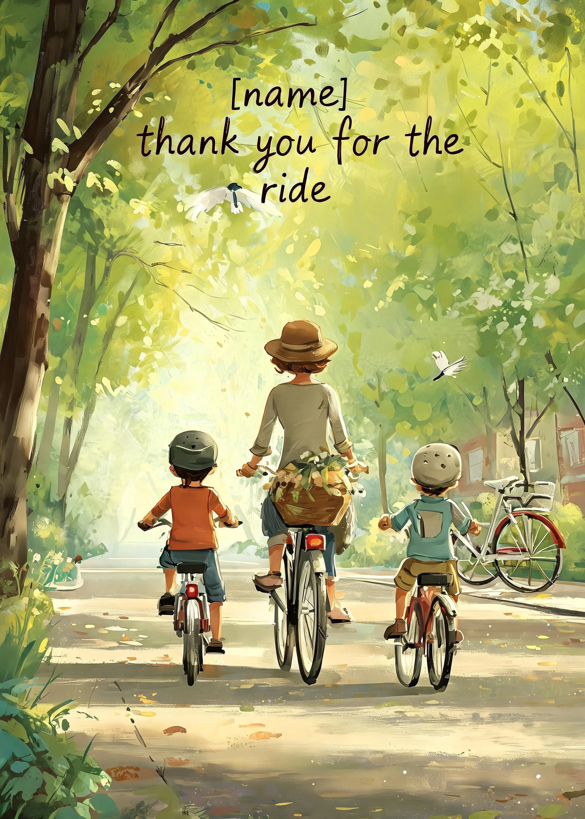 Mother's day card: Thank you for the ride 1