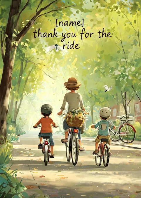Mother's day card: Thank you for the ride 1