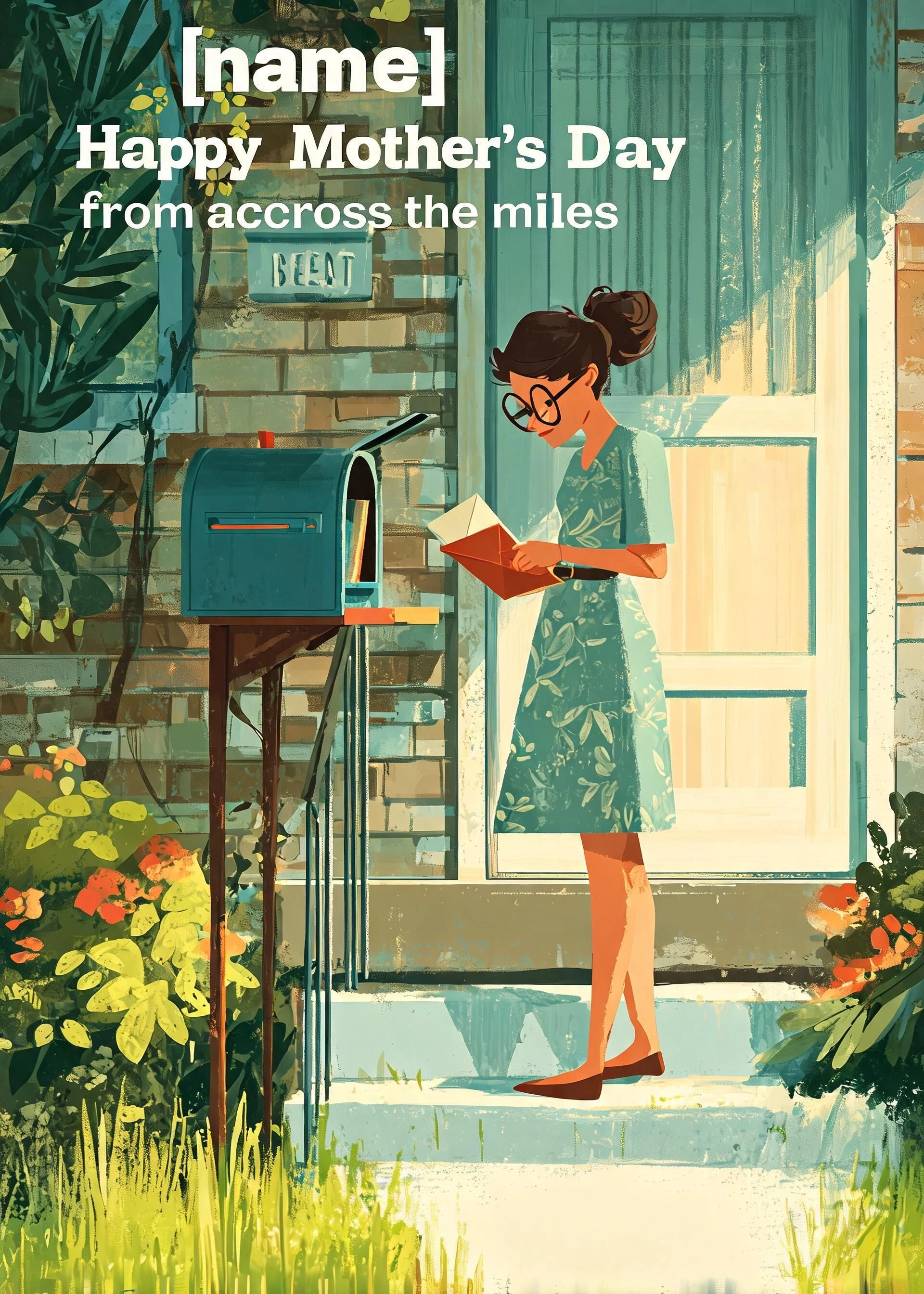 Mother's day card: Across the miles 1