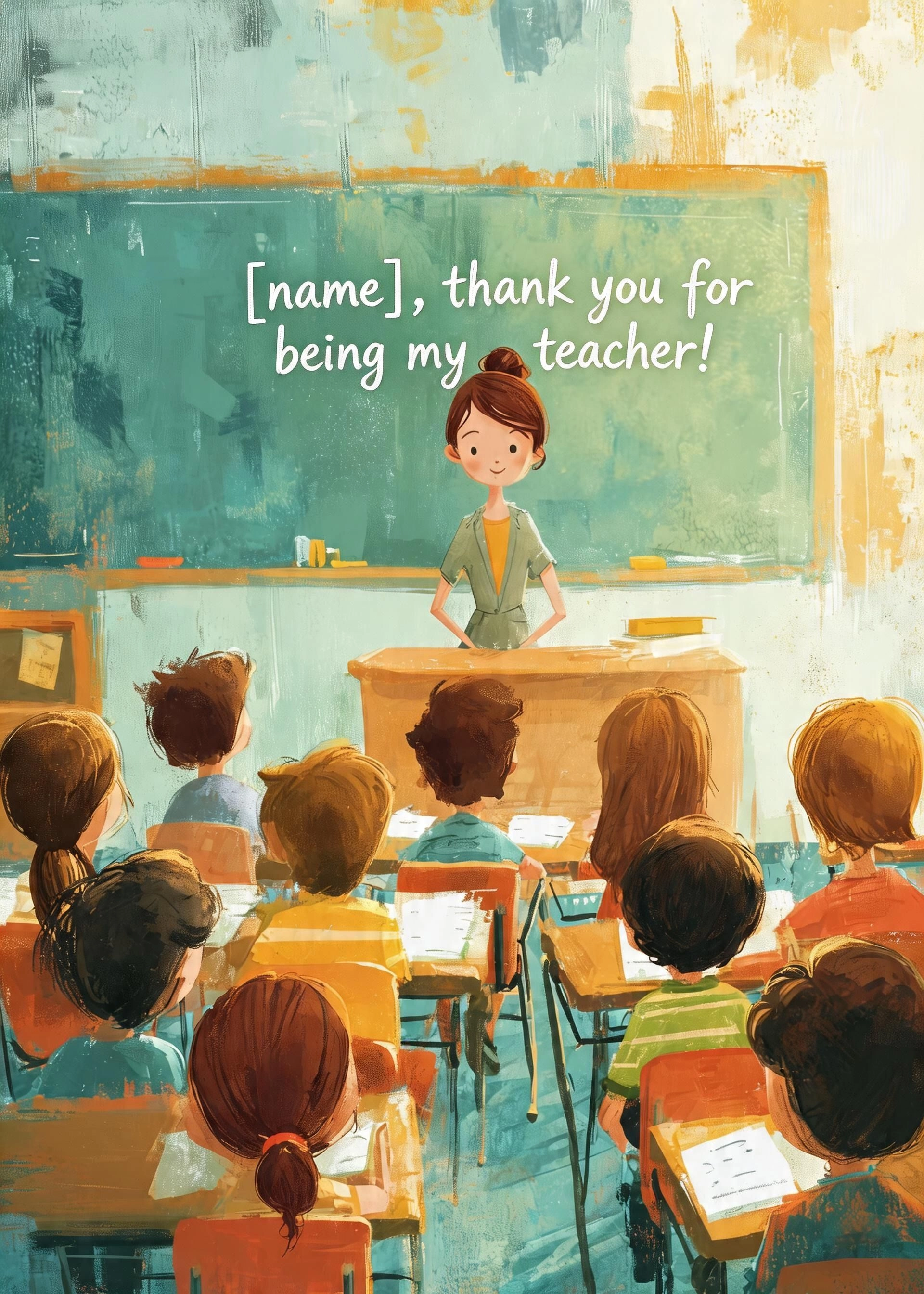 Teacher card: Thank you teacher 1