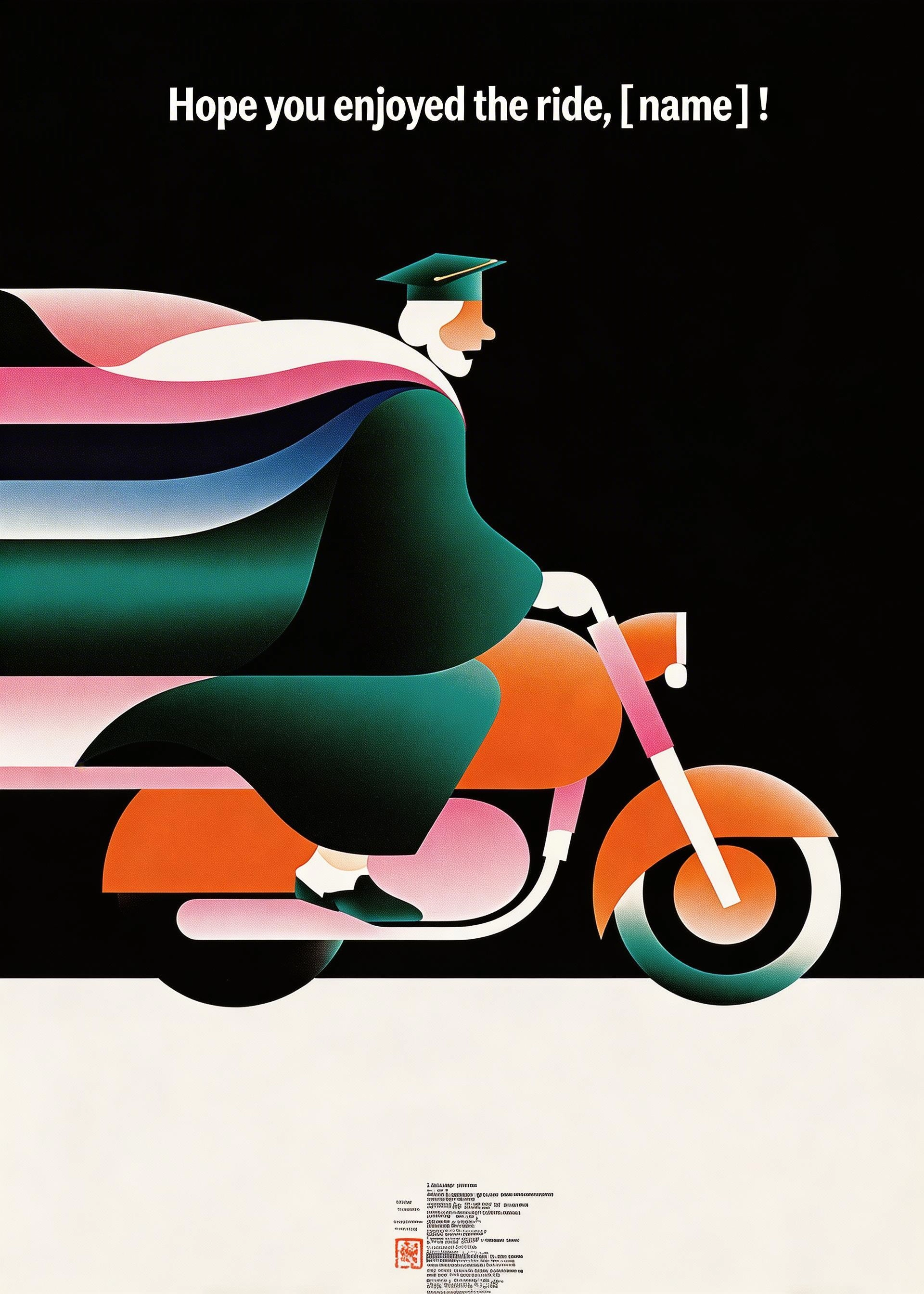 Graduation card: Enjoy the ride